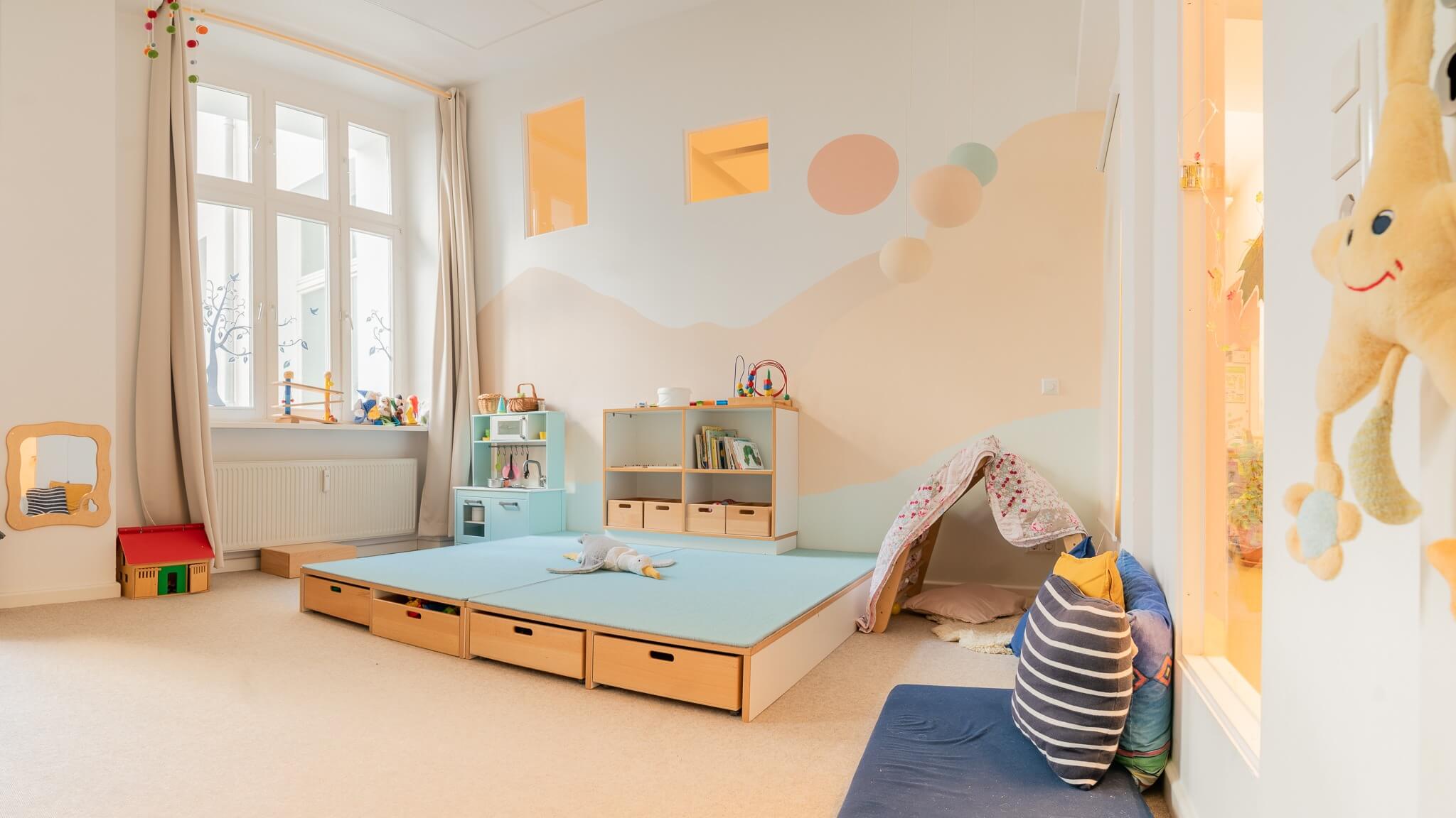 Blick in einen Gruppenraum der Kita